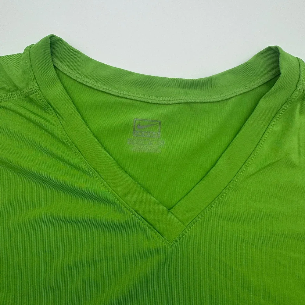 Nike Golf Womens V-Neck Sleeveless Performance Tank Top Lime Green XL